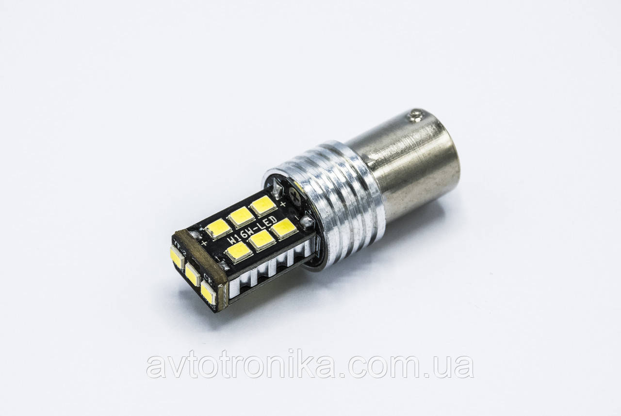 Габарит LED P21W/1156 #72 - 15LED W16W / 4w / (3 side) / Білий