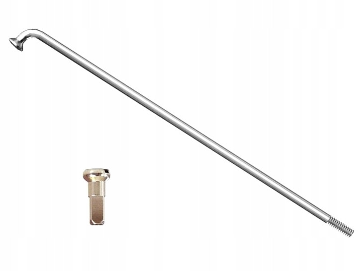 Спиця 294 мм, 1 шт., з ніпелем, сріблястий (C-K-SZ-0290), фото 1
