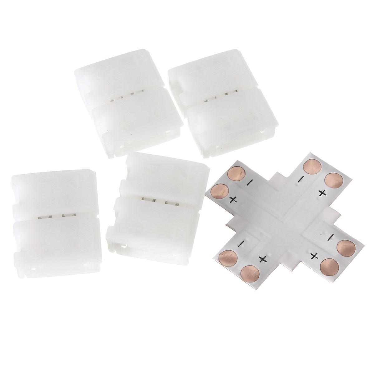 Конектор Х-подібний для світлодіодної стрічки SMD 3528  2834  3014  3535 2pin 8 mm