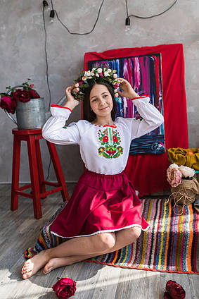 Спідничка для дівчинки бордова