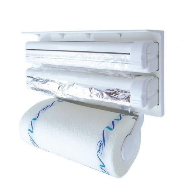 Кухонный диспенсер для бумажных полотенец, фольги и пленки Kitchen Roll Triple Paper Dispenser