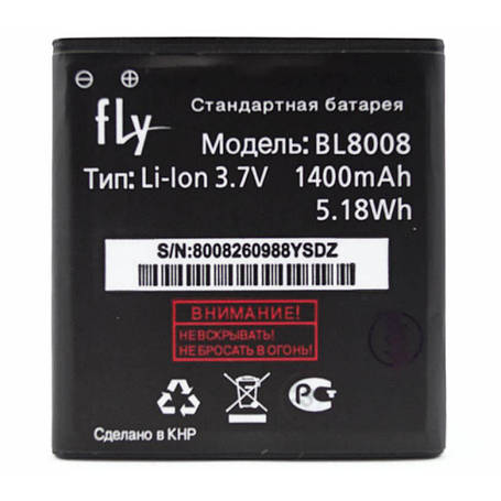 Аккумулятор BL8008 для Fly FS401 Stratus 1 (ORIGINAL) 1400mAh, фото 2