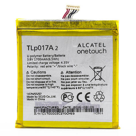 Акумулятор TLP017A2 для Alcatel One Touch Idol mini 6012X, Idol mini 6012D (ORIGINAL) 1700мАһ, фото 2