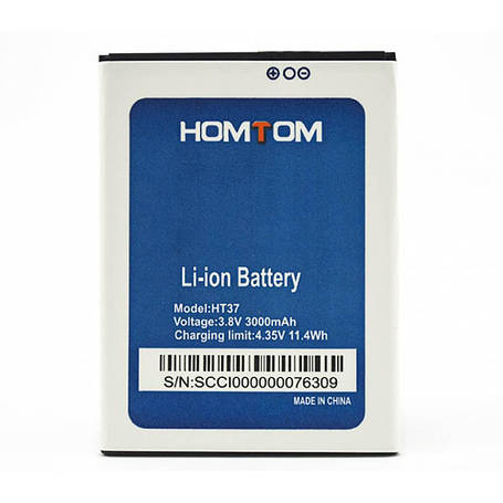 Акумулятор для Doogee Homtom HT37 (ORIGINAL), 3000мАһ, фото 2