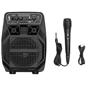 Портативна bluetooth-колонка HOCO DS07 з мікрофоном, Black, фото 2