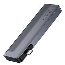 Hub адаптер Baseus Harmonica CAHUB-K0G 5 in 1, Gray, фото 2