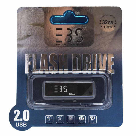USB-ФЛЕШКА Flash drive 3BS 32 GB USB 2.0 S Black., фото 2