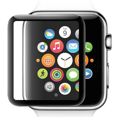 Захисне скло 5D Tempered Glass для Apple Watch 44mm, Black, фото 2