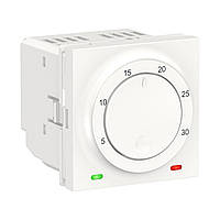 Термостат кімнатний з вбудованим датчиком 8А Білий Unica New Schneider Electric NU350118