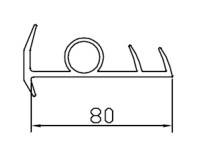 Профіль гумовий 80мм