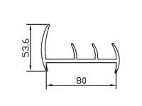 Резиновый профиль Alta, 80 мм