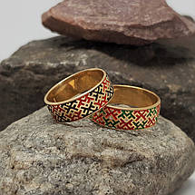 Кільце жіноче Орнамент, бронза, срібло, золото, фото 2