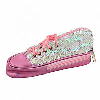 Пенал м'який YES TP-24 "Sneakers with sequins" pink