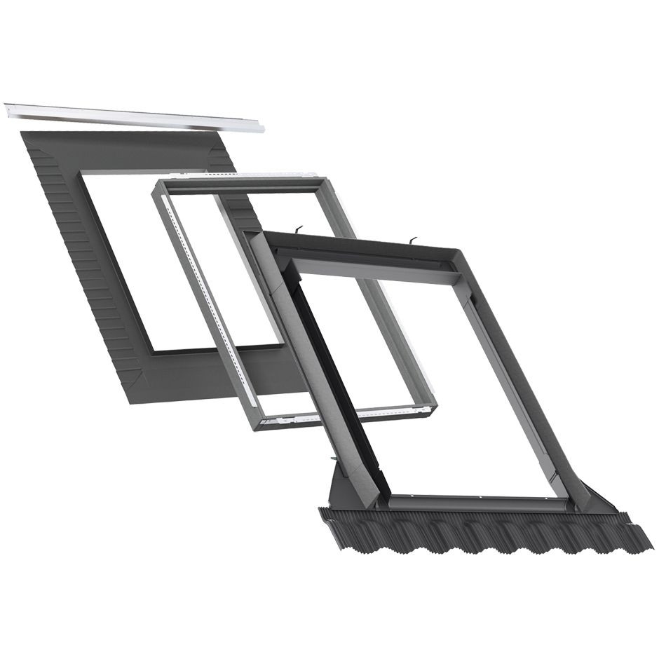 Комір Velux EDW 2000 +BDX для профільованого покрівельного матеріалу для мансардні вікна Велюкс Стандарт Плюс 55*98 см