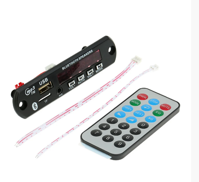 Вбудований MP3 плеєр, Bluetooth FM USB USB microsd, mp3, 12в Bluetooth 5.2