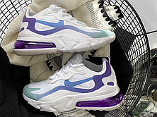 Жіночі кросівки Nike Air Max 270 React Gradient Shift White/Blue-Purple AT6174-102, фото 3