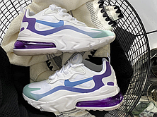 Жіночі кросівки Nike Air Max 270 React Gradient Shift White/Blue-Purple AT6174-102, фото 2