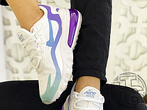 Жіночі кросівки Nike Air Max 270 React Gradient Shift White/Blue-Purple AT6174-102, фото 5