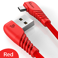 Кабель кутовий 90 градусів для заряджання телефону USB - micro USB 1м зарядний провід шнур microUSB мікро ЮСБ X4R