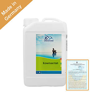Компактал, 3 л. Мийний засіб на основі кислоти для видалення вапняного нальоту. Хімія для басейну