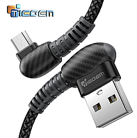 Кабель кутовий 90 градусів для заряджання телефону USB - micro USB 1м зарядний провід шнур microUSB мікро ЮСБ F7Q