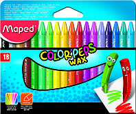 Мелки восковые Maped COLOR PEPS Wax Crayons 18 цв (MP.861012)