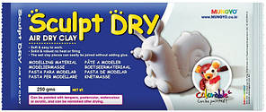 Маса для моделювання, біла, самозастигаюча, 250 р., "Sculpt Dry", MUNGYO