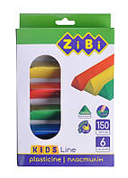 Пластилін ZiBi KIDS Line 6 кол. 150 г (ZB.6225)