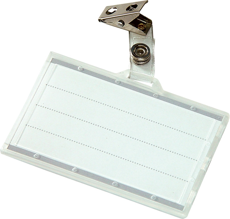 Бейдж горизонтальний Donau 50х85мм металевий кліп (8346001PL-00)