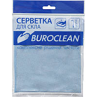 Серветка мікрофібра для скла та дзеркал Buroclean 30х30 (10200121)