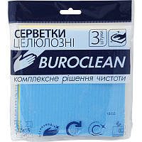 Салфетки целлюлозные влаговпитывающие Buroclean 15х15 3 шт/уп (10200112)