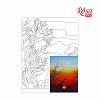Полотно на картоні з контуром Rosa Start 30x40 см акрил, бавовна Пейзаж №24 (4823086707979)