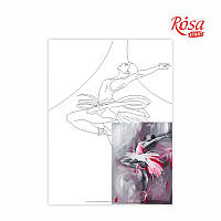 Полотно на картоні з контуром Rosa Start 30x40 см акрил, бавовна Балерина (4823086708051)