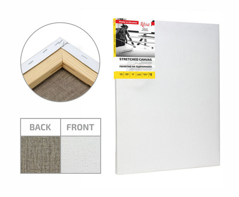 Полотно на підрамнику Rosa 170x250 см акрил крупне зерно льон галер. натяжка (4820149900247)