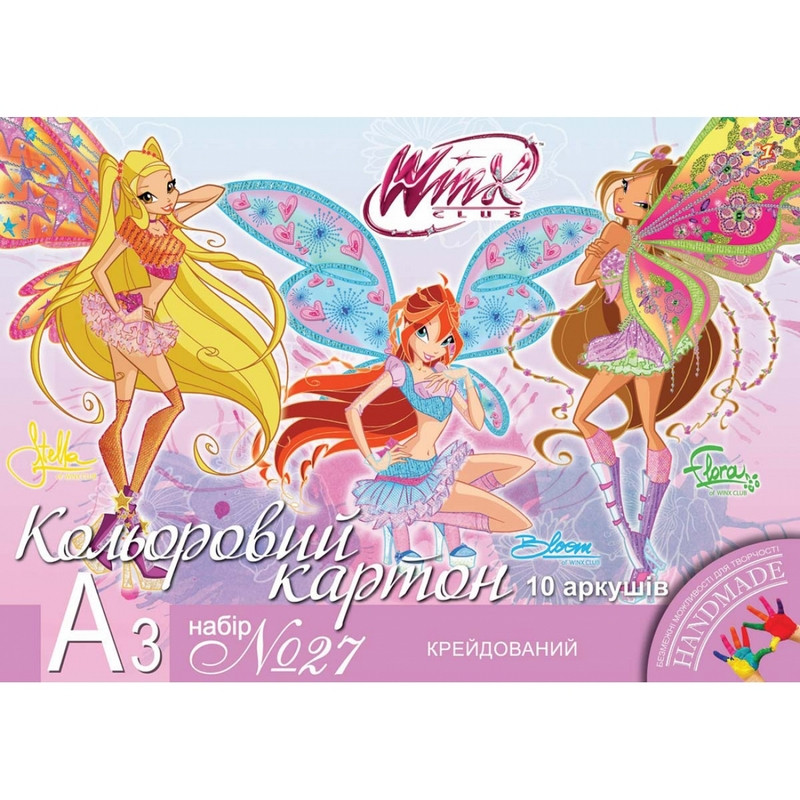 Наб.№ 27 кол.картону крейдованого А3(10л), в ящ. міх: 2 дизайну