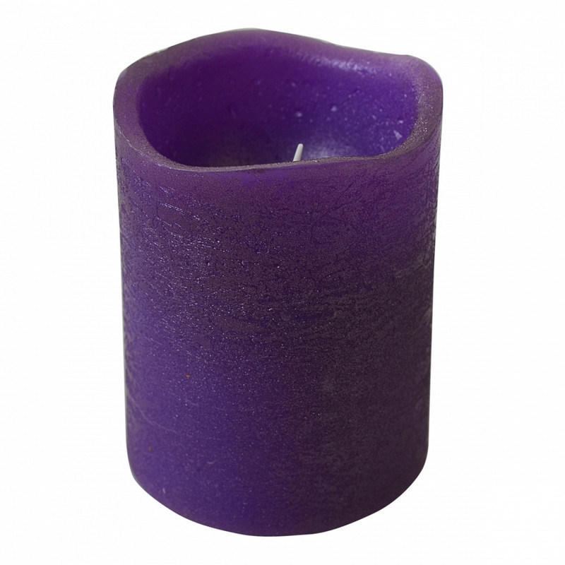 Светодиоидная свеча Yes Fun восковая 7,5x10см фиолетовый (710359)