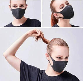 Еластична захисна маска PITTA на обличчя (сіра)