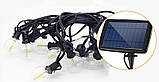 Вінтажний світильник Ретро гірлянда G40 на сонячній батареї 10 LED ламп, фото 3