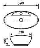 Раковина Invena Feme CE-10-001 керамічна накладна, фото 2