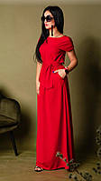 Женское свободное платье из ткани софт в красном цвете