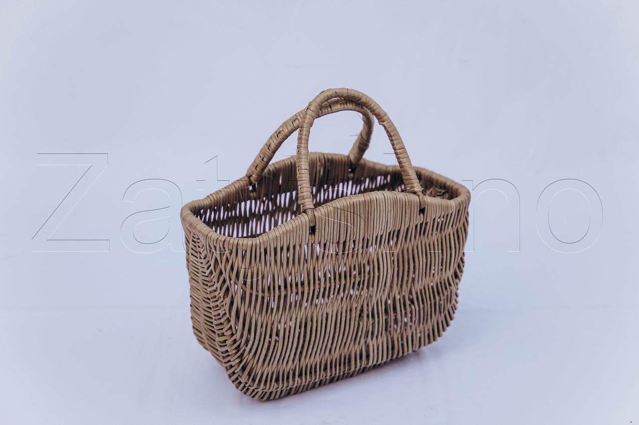 Декоративний кошик з лози  плетений кошик із лози  кошики з лози