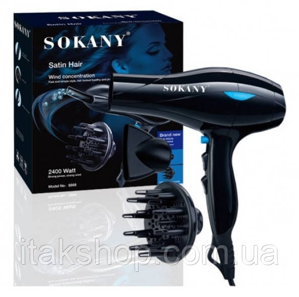 Професійний фен для волосся Sokany 5988, фото 1