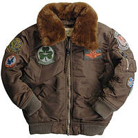 Детский бомбер Boys Maverick Jacket Alpha Industries (коричневый)