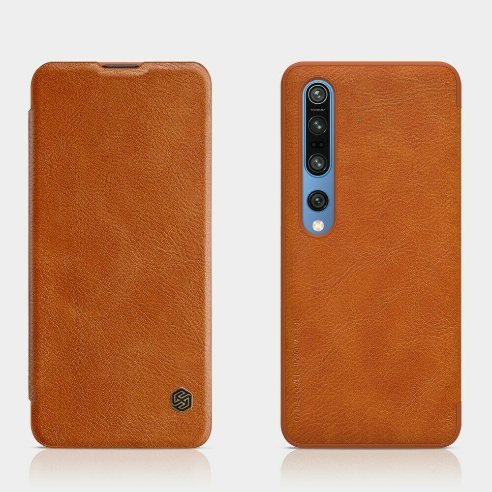 Nillkin Xiaomi Mi10/ Mi10 Pro Qin leather Brown case Шкіряний Чохол Книжка