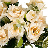 Штучний букет троянди пастельні 30 см, фото 2