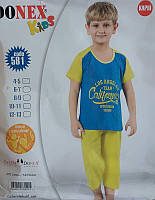 Комлект одежды летний для мальчика, хлопок (футболка короткий рукав +капри) Ozlem Donex (размер 6/7)
