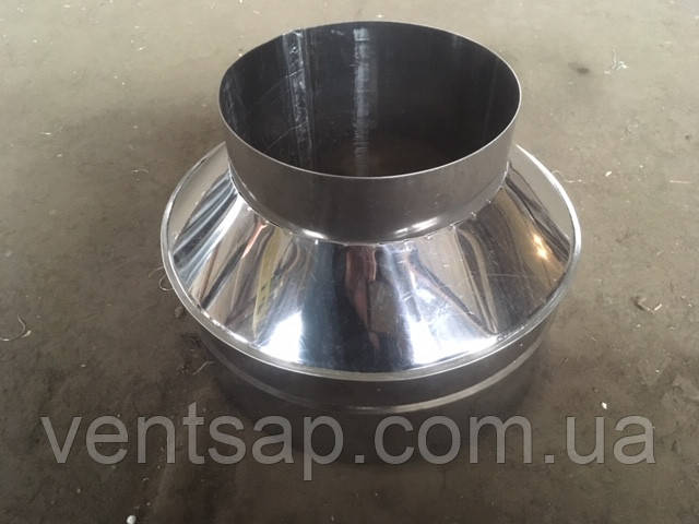 Оголовок (Конус) нержавіюча сталь 0,8 - 0,5 мм, діаметр 160-250 мм димар