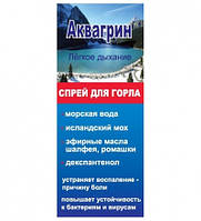 Аквагрин спрей для горла 30мл.профілактично-лікувальний засіб для зрошення порожнини рота і горла