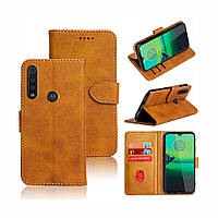 Чохол-книжка EcoCase Skin Series для Motorola Moto G8 Plus Yellowish Brown