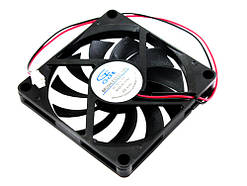 Вентилятор корпусний, кулер 80мм 12В 2pin, ТОНКИЙ
